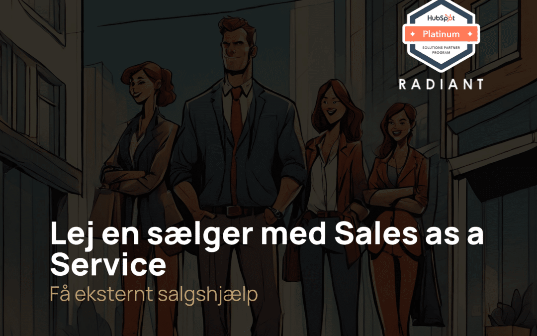 Lej sælgere med Sales as a Service