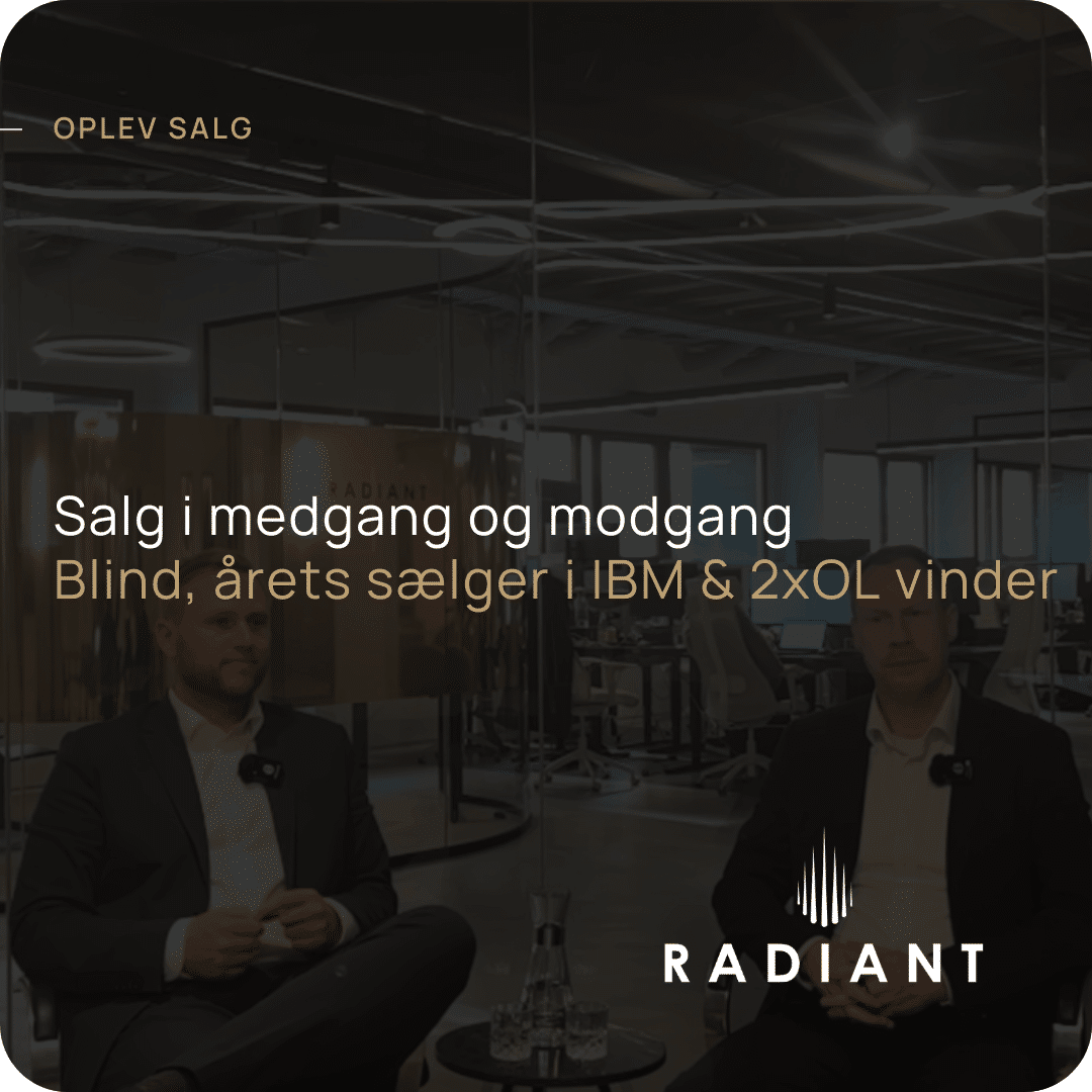 Salg i medgang og modgang<br />
Blind, årets sælger i IBM & 2xOL vinder