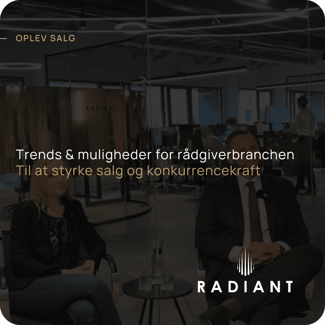 Trends & muligheder for rådgiverbranchen<br />
Til at styrke salg og konkurrencekraft